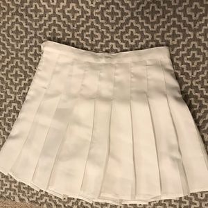 White Pleated Skirt